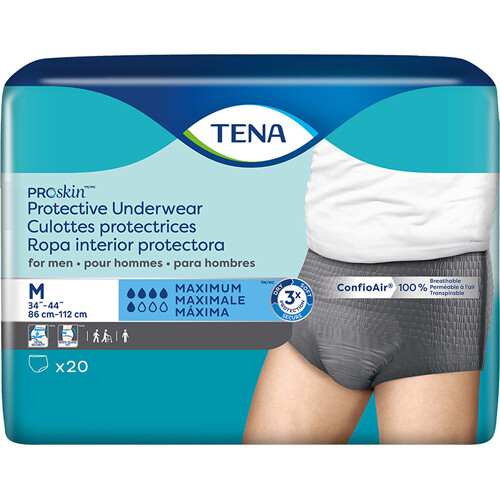 EACH PACKAGE - 73520 - TENA ProSkin Protective Underwear for Men - MED - 20/Pkg