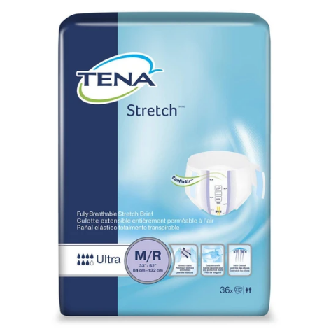 FULL CASE - 67803 - TENA Ultra Stretch Brief - Large/XL - 2Pkgs/Case
