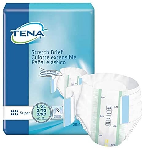 FULL CASE - 67903 - TENA Super Stretch Large/XL Brief - 2Pkgs/Case