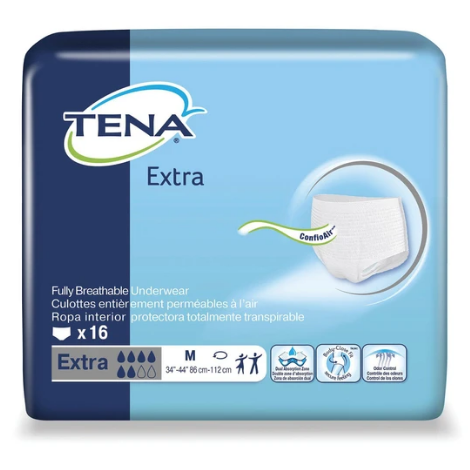 FULL CASE - 72232 - TENA Extra Absorbency Pullups Medium - 4Pkgs/Case