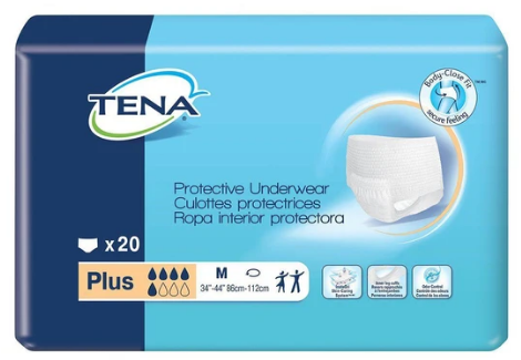 FULL CASE - 72632 - TENA Plus Absorbency Pullups Medium - 4Pkgs/Case