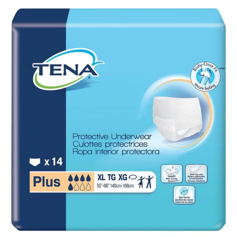 FULL CASE - 72634 - TENA Pullups Plus Absorbency XL - 4Pkgs/Case