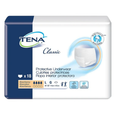 FULL CASE - 72514 - TENA Underwear Classic - Large - 4Pkgs/Case