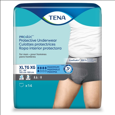 FULL CASE - 73540 - TENA ProSkin Protective Underwear for Men - XLRG - 4Pkgs/Case