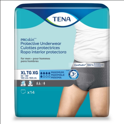 FULL CASE - 73540 - TENA ProSkin Protective Underwear for Men - XLRG - 4Pkgs/Case