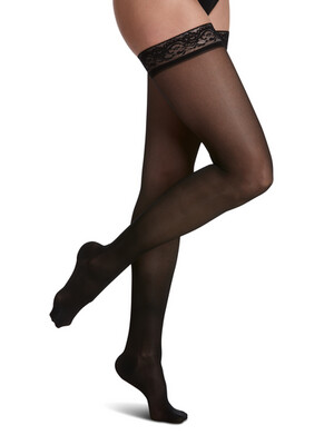 Sigvaris Compression Stockings - Women - Sheer - Thigh High - 15-20mmHg