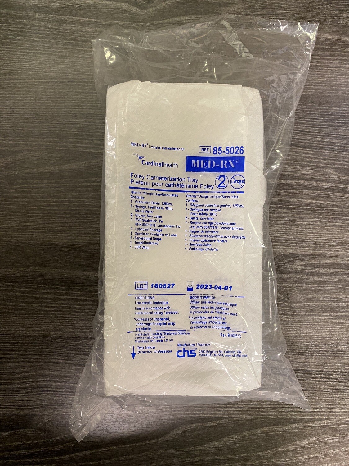 Foley Catheterization Tray (85-5026)