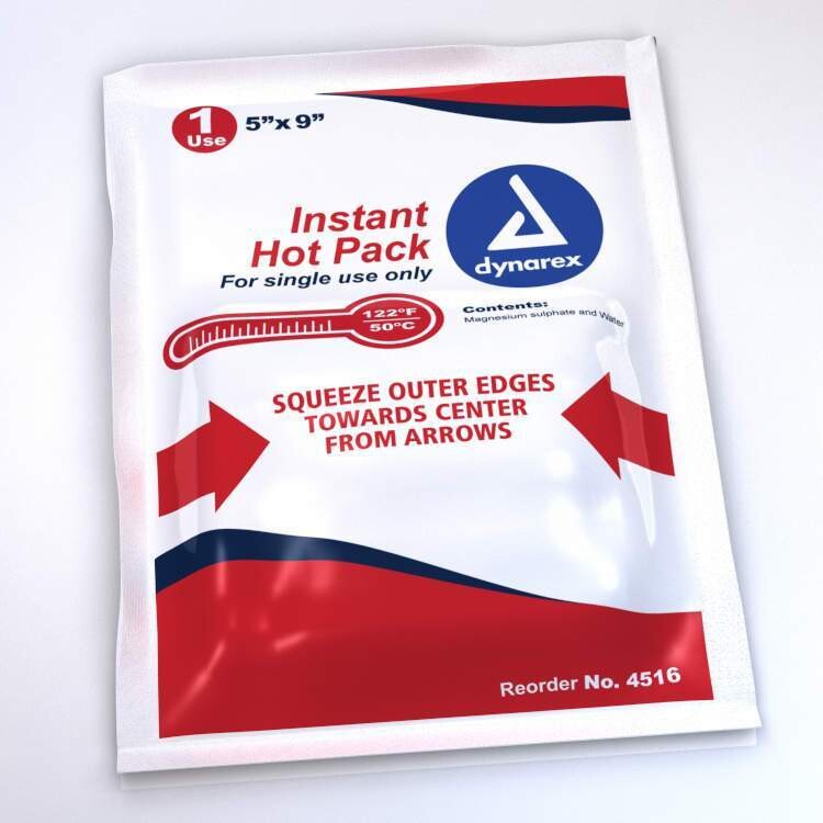 FULL CASE - 24/Box - Instant Hot Packs - 5'' x 9''