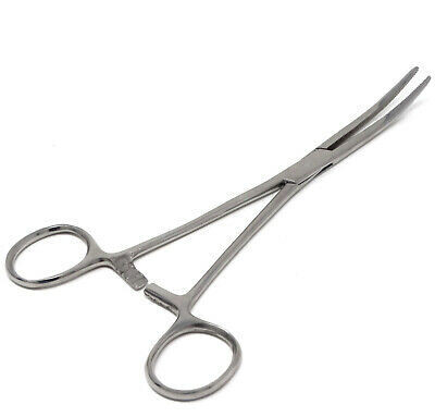 Locking Handle Forcep - Curved Tip - 14cm
