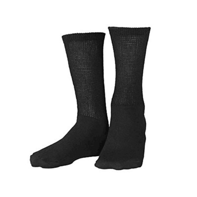 Truform Diabetic Sock Crew Length - Black