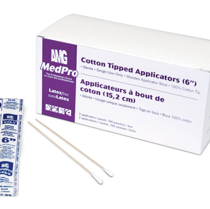 6'' Sterile Cotton Tipped Applicator