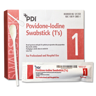 PDI Povidone-Iodine Swabsticks