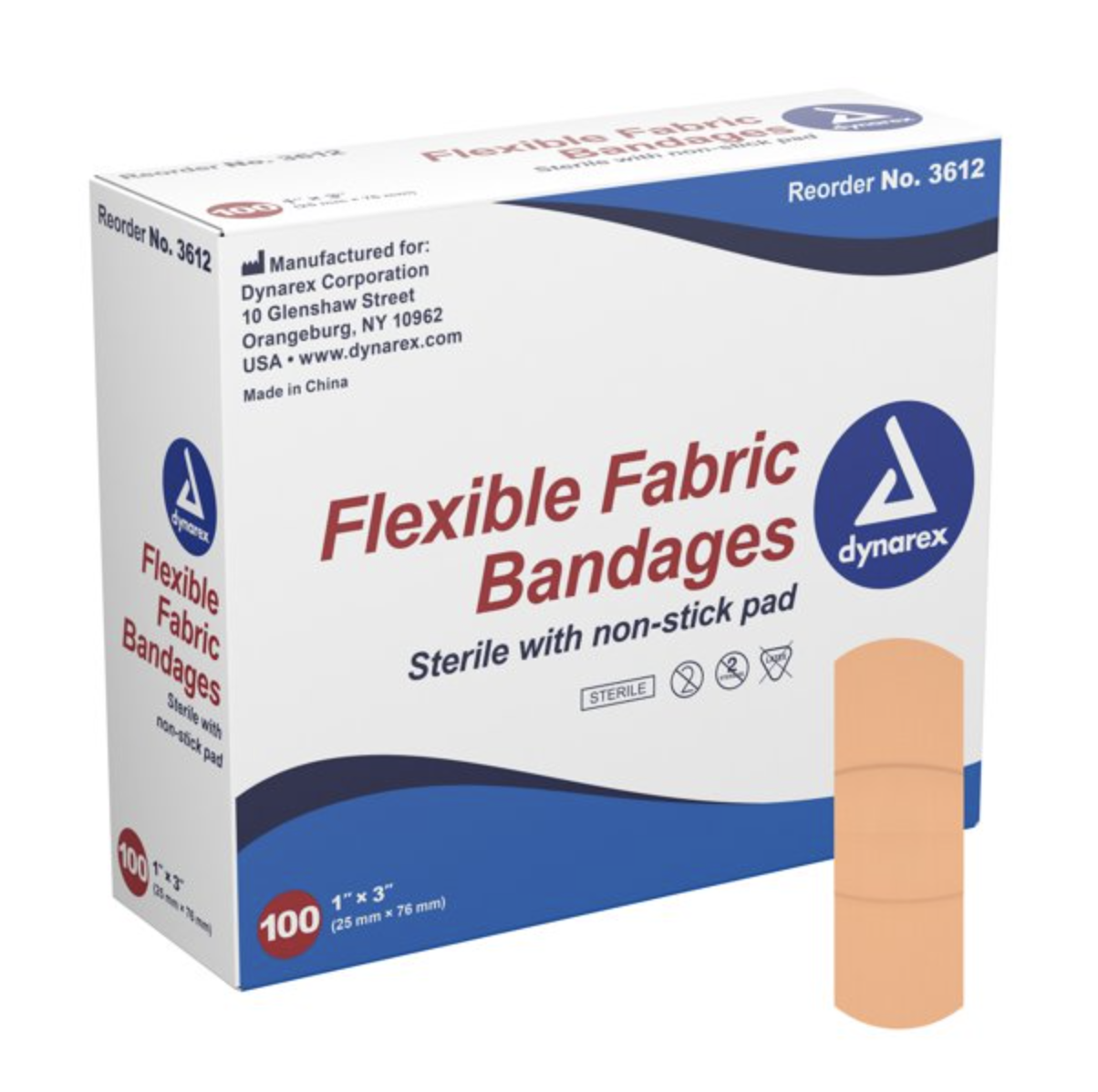 Flexible Fabric Bandages - 1&#39;&#39; x 3&#39;&#39; - (Box of 100)