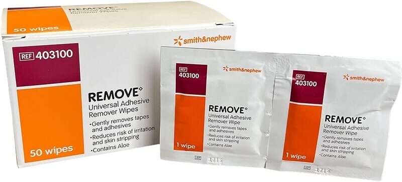 Remove Universal Adhesive Wipes (Box of 50)