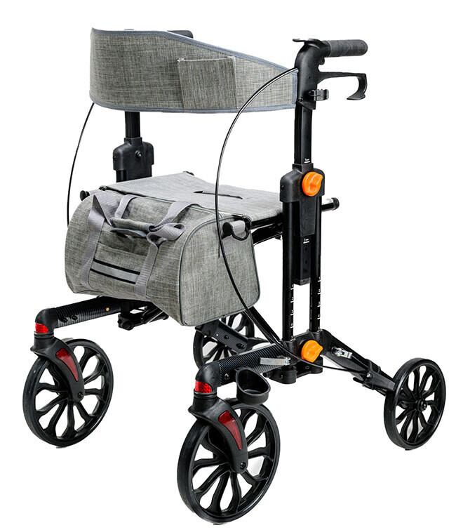 Stride Adjustable Rollator Walker - Black