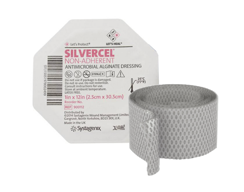 Silvercel Hyro-Alginate Antimicrobial Dressing w/ Silver 2.5cm x 30.5cm Rope