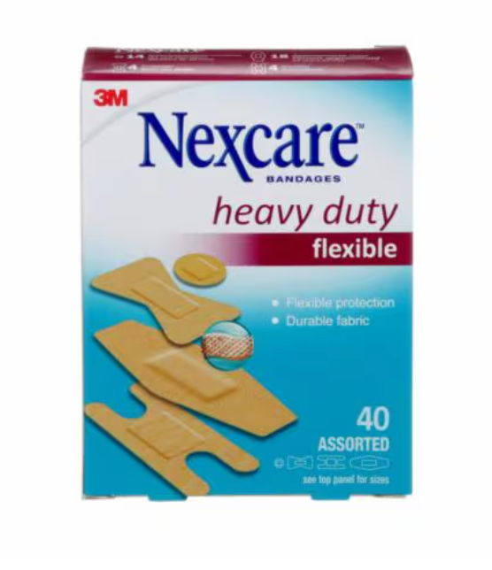 Nexcare Fabric Bandages Assorted Sizes (Box of 40)