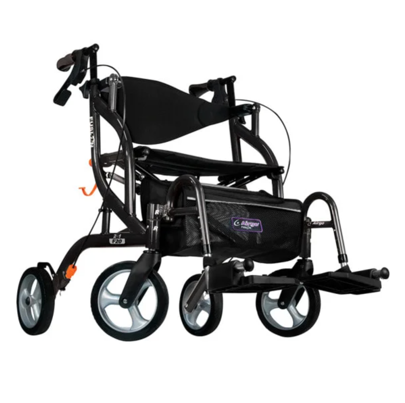 Airgo Fusion Transport Chair / Walker - Black