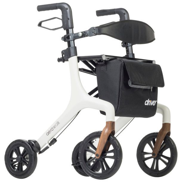 AeroWalk Ultra-Lite Rollator Walker - White