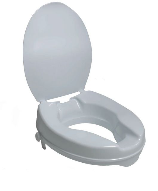 2&quot; Raised Toilet Seat With Lid (For Elongated Toilets)