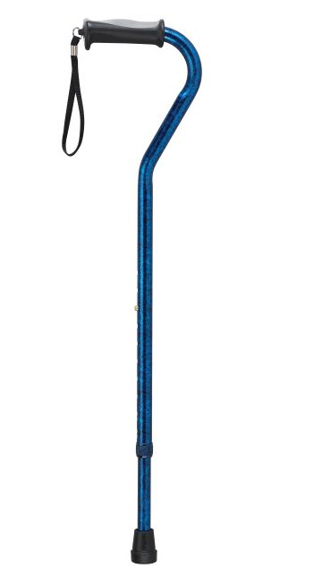 Offset Cane - Blue Crackle