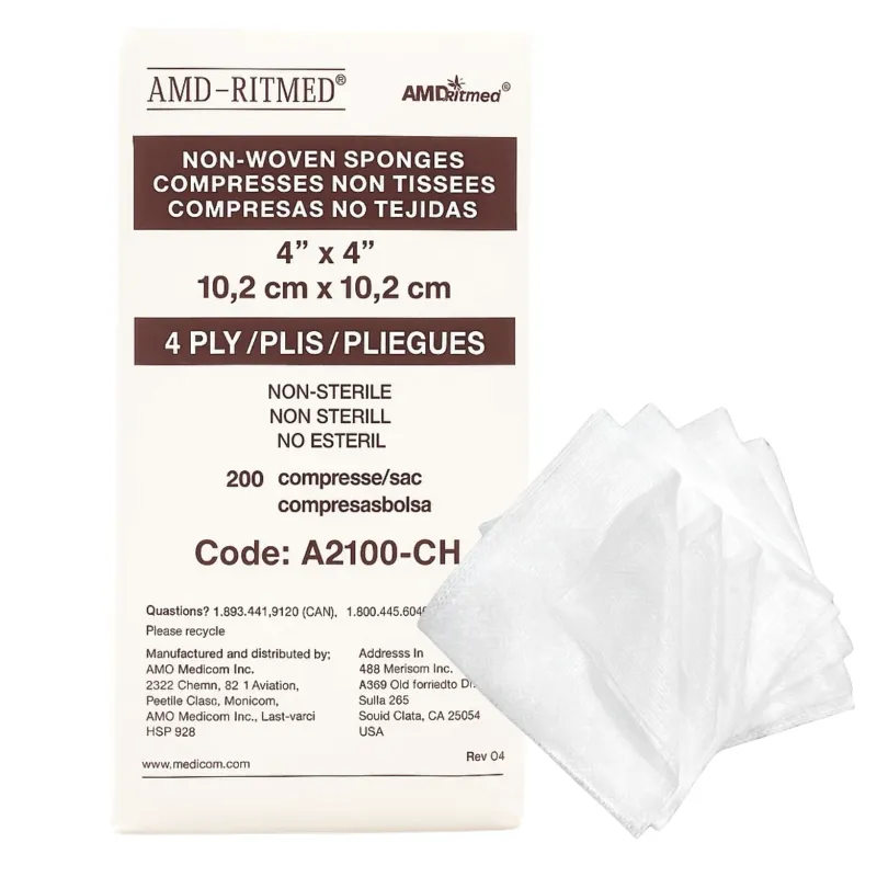 AMD Non-Sterile Gauze Sponges - 4&#39;&#39; x 4&#39;&#39;