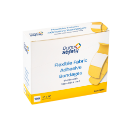 Dyna Safety Flexible Fabric Bandages - 1&#39;&#39; x 3&#39;&#39; - (Box of 100)