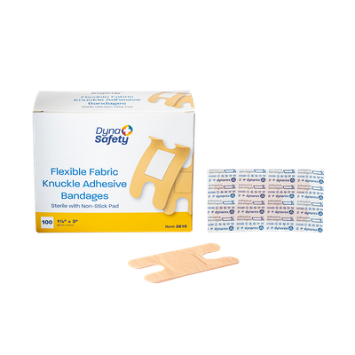 Dyna Safety Knuckle Bandages - 1.5&#39;&#39; x 3&#39; (Box of 100)