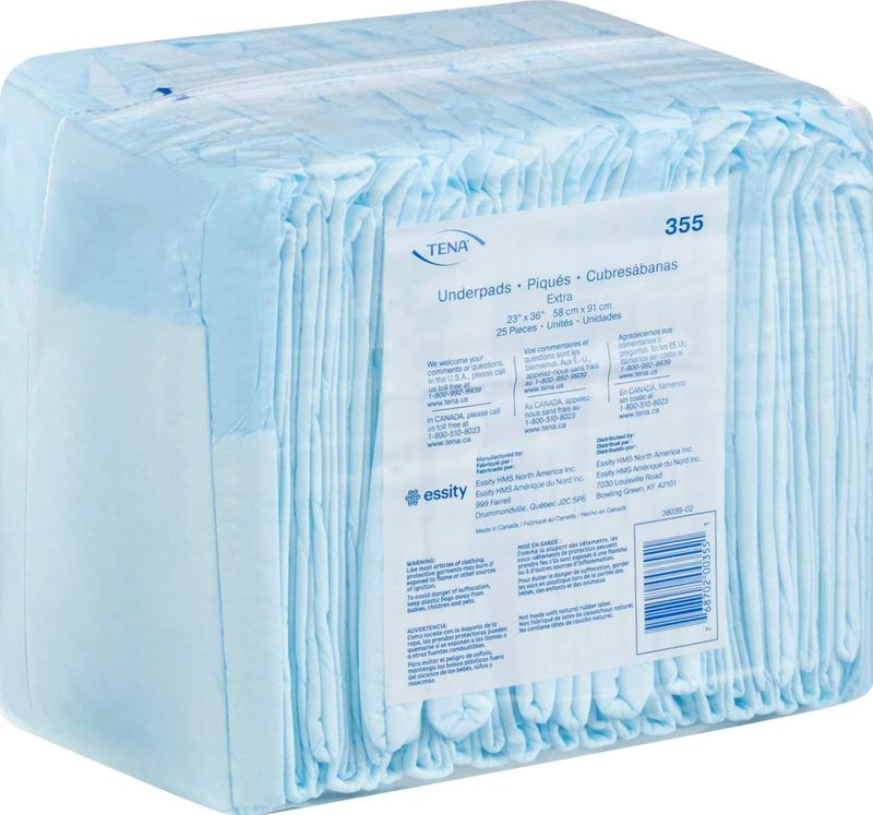 Blue Disposable Bed Pads (TENA Underpads)