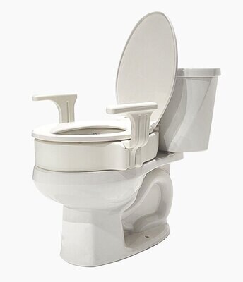 4'' Raised Toilet Seat With Arms (For Elongated Toilets)