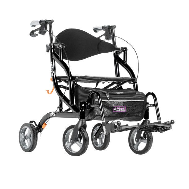 Airgo Fusion Transport Chair / Walker - Black