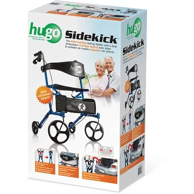 Hugo Sidekick Folding Walker - Blueberry