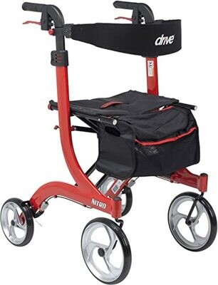 Nitro Rollator Walker - Tall Height - Red