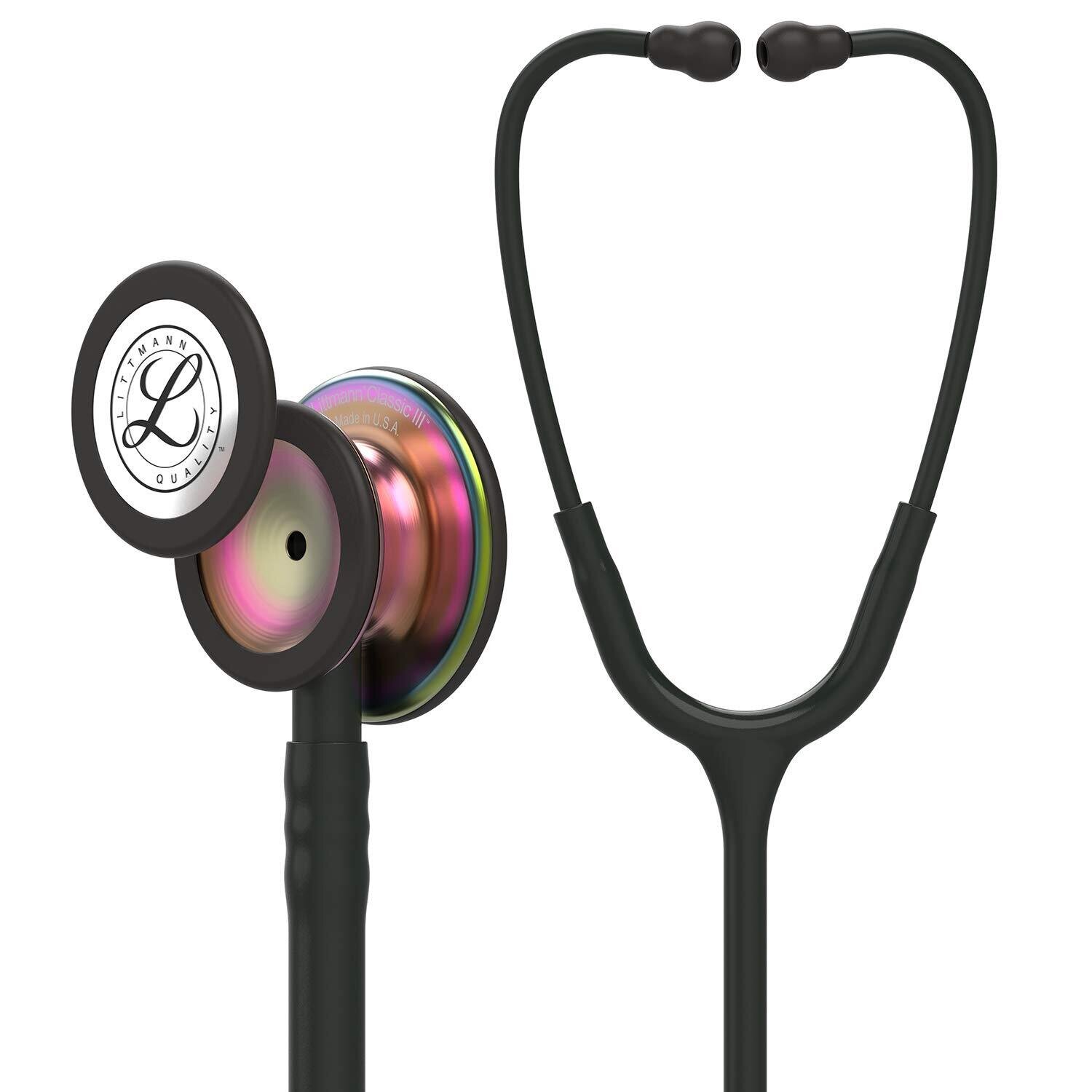 Littmann Classic III Stethoscope - Color Chest Piece Black &amp; Rainbow