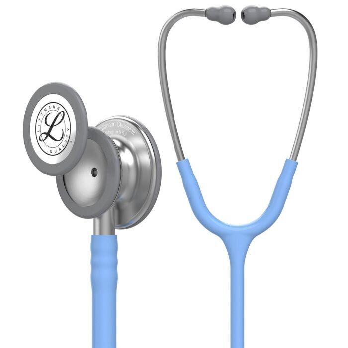 Littmann Classic III Stethoscope - Standard Finish Ceil Blue Tube