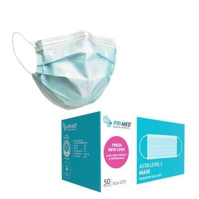 Level 3 Earloop Face Mask - Blue