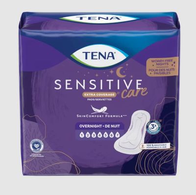 TENA Sensitive Care Extra Coverage Overnight Incontinence Pads