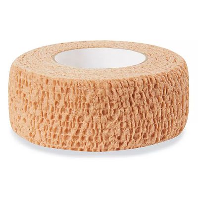 Beige Self-Adherent Cohesive Bandage Latex-Free - 1" (Vet Wrap)
