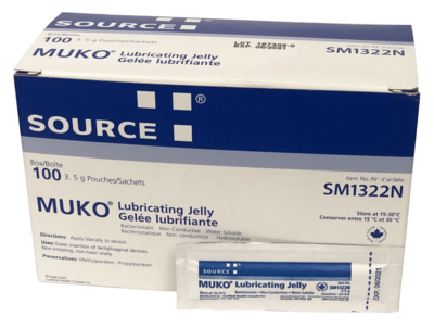 Muko Lubricating Jelly 3.5g Packets (Box of 100) Muko Lubricating Jelly 3.5g Packets (Box of 100)