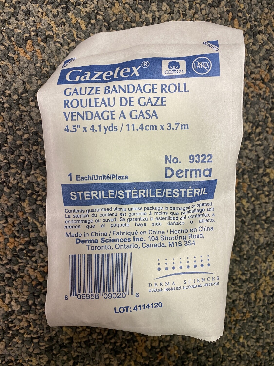 Sterile Gauze Bandage Roll - 4.5'' Sterile Gauze Bandage Roll - 4.5''