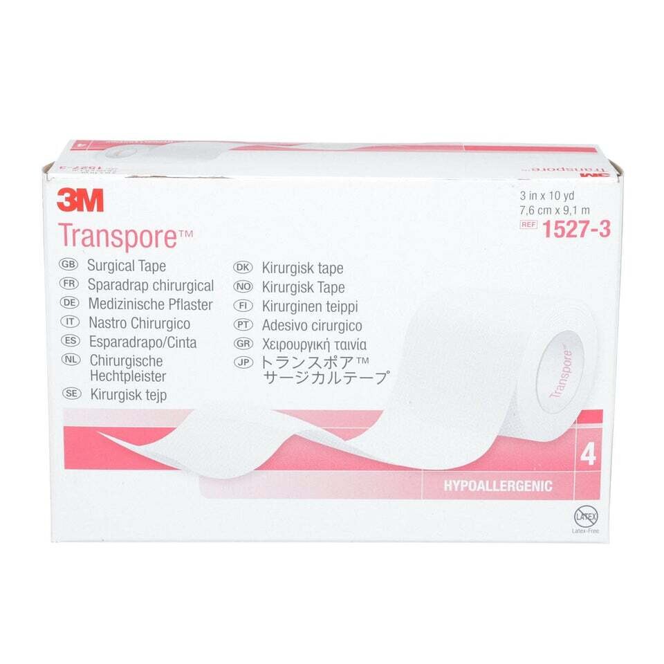 Transpore Clear Tape - 3" x 10yds