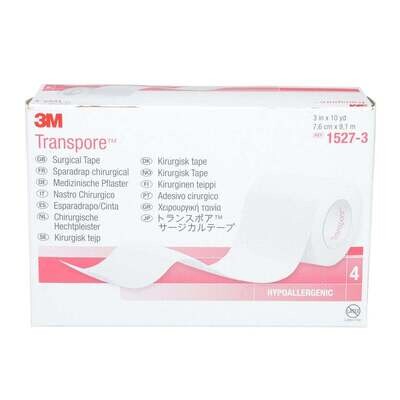 Transpore Clear Tape - 3" x 10yds
