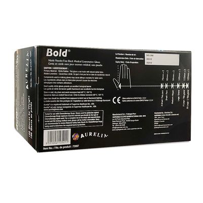 Bold Nitrile Disposable Black Gloves