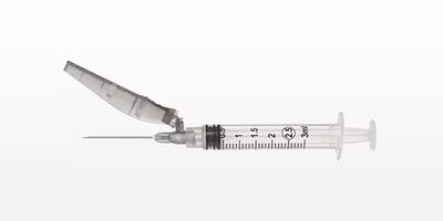 Monoject Hypodermic Safety Needle &amp; Syringe Leur-Lock 22g x 1.5" (3ml)