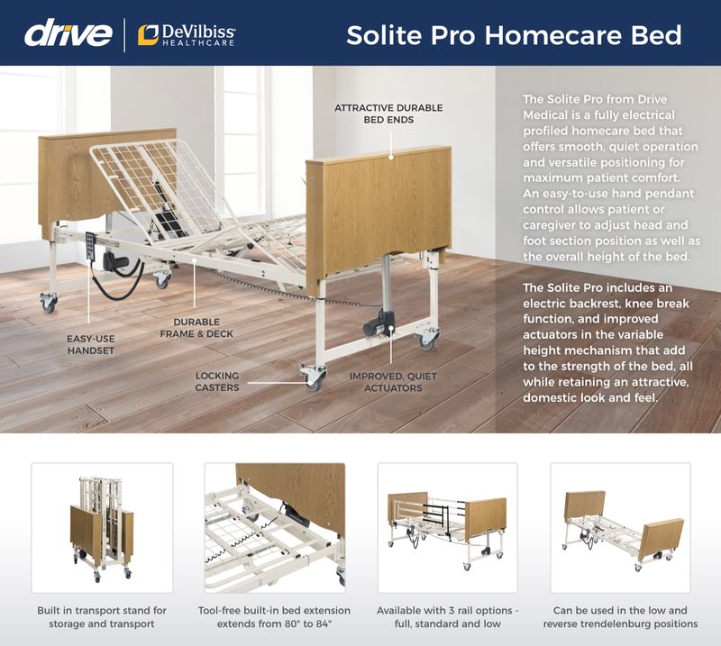 Drive Solite Pro Homecare Adjustable Bed
