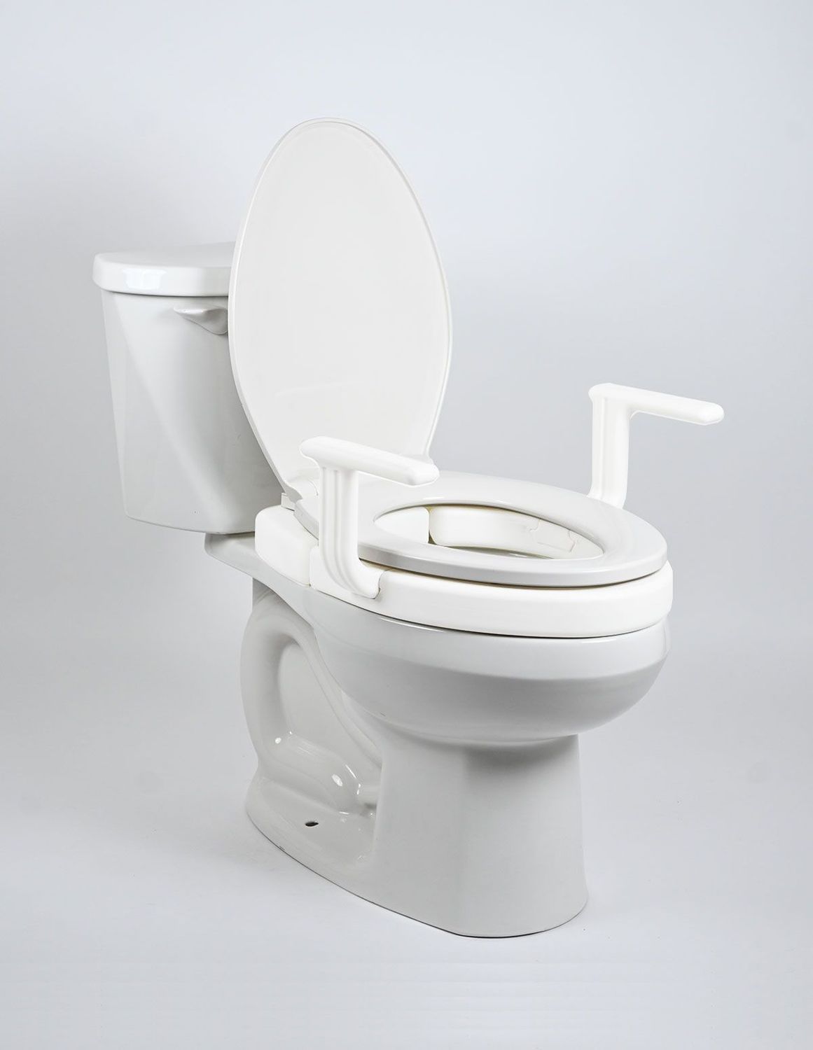 2" Raised Toilet Seat - With Arms (For Elongated Toilets)