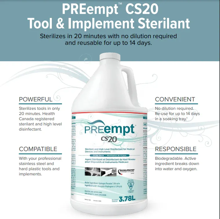 PREempt CS 20 — Instrument Disinfectant