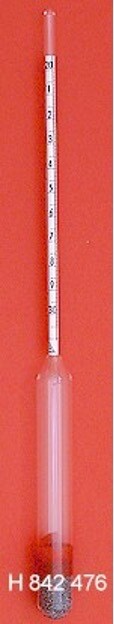 HYDROMETER BAUME, 0-10:0,1Â¬âˆžBâˆšÃ¢, WITHOUT THERM.