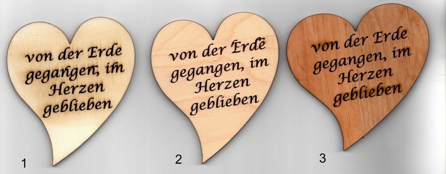Herz- von der Erde gegangen, im Herzen geblieben