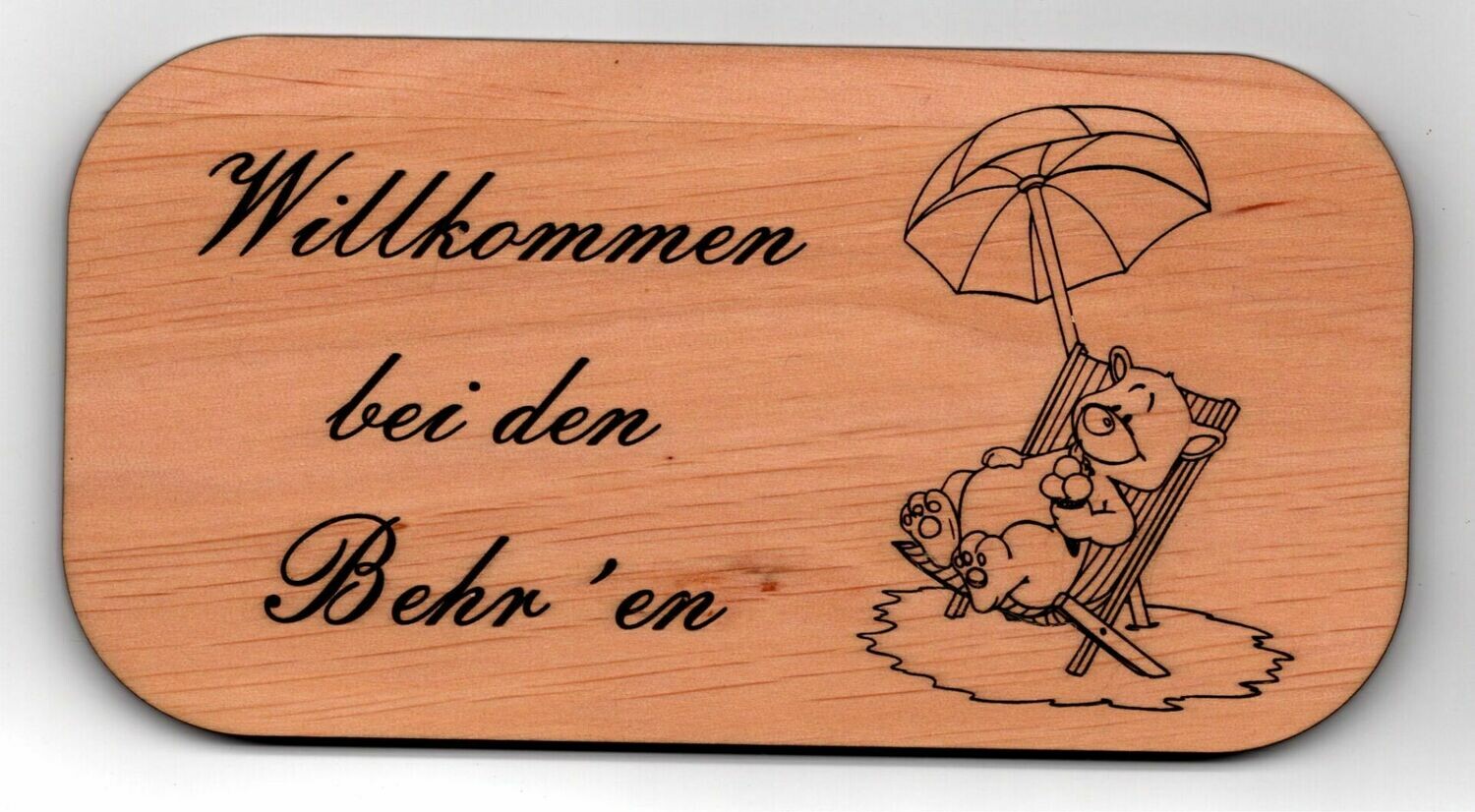 Namensschild mit Grafik/Foto